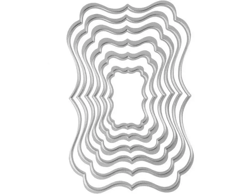 Creativ Company Stanzschablone 2.5 x 4 - 8 x 12 cm, Etiketten