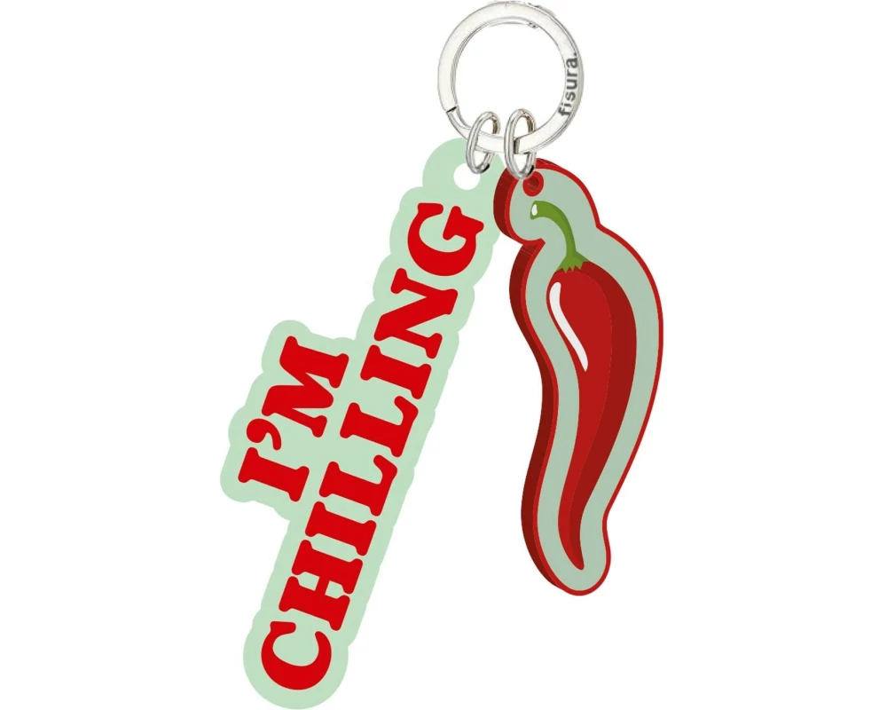 Fisura Schlüsselanhänger I`m Chilling Rot/Mint