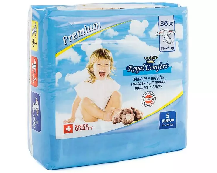 Royal Comfort Windeln Premium Grösse 5, 36 Stk.