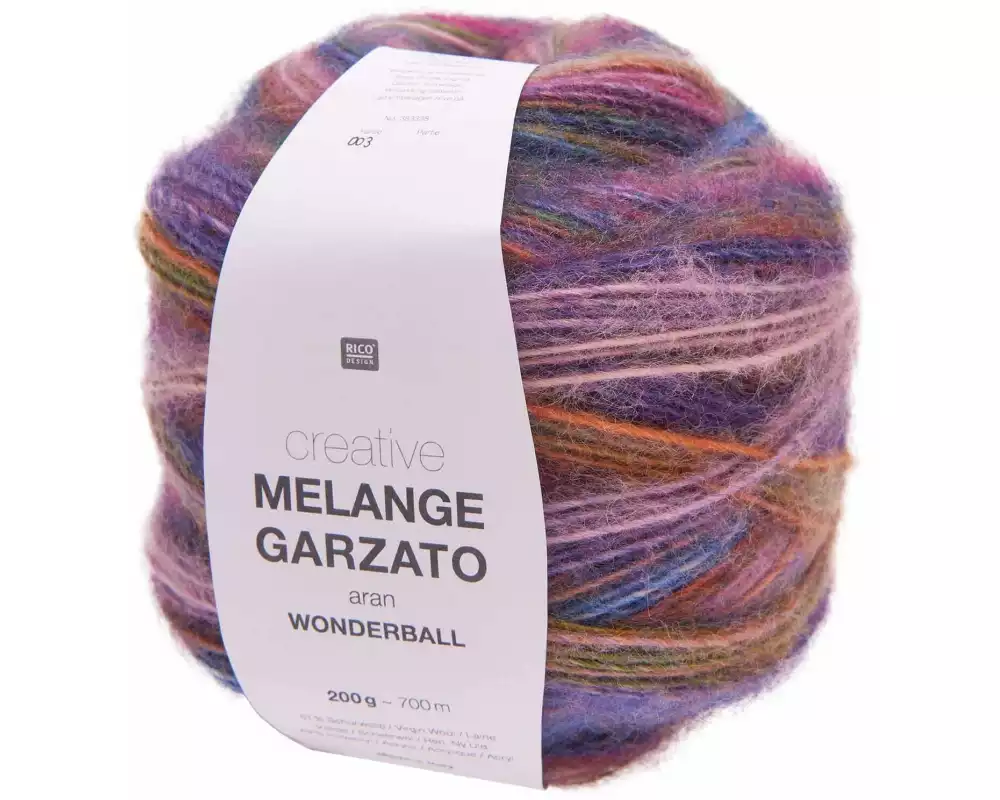 Rico Design Wolle Melange Garzato 200 g, Lila, Pink
