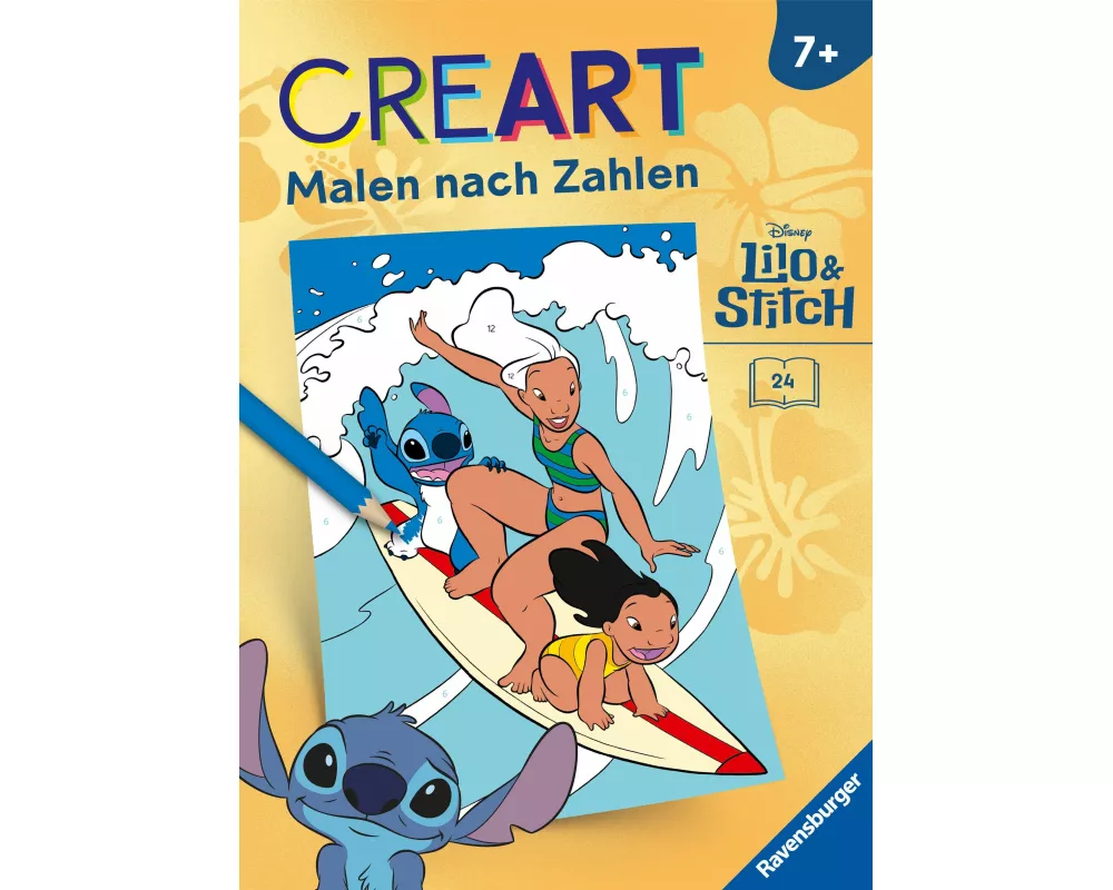 CreArt Malen nach Zahlen ab 7 Disney - Lilo & Stitch