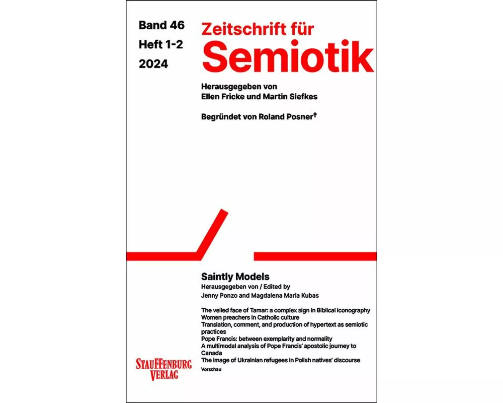 Zeitschrift für Semiotik Band 46, Heft 1-2. Saintly Models