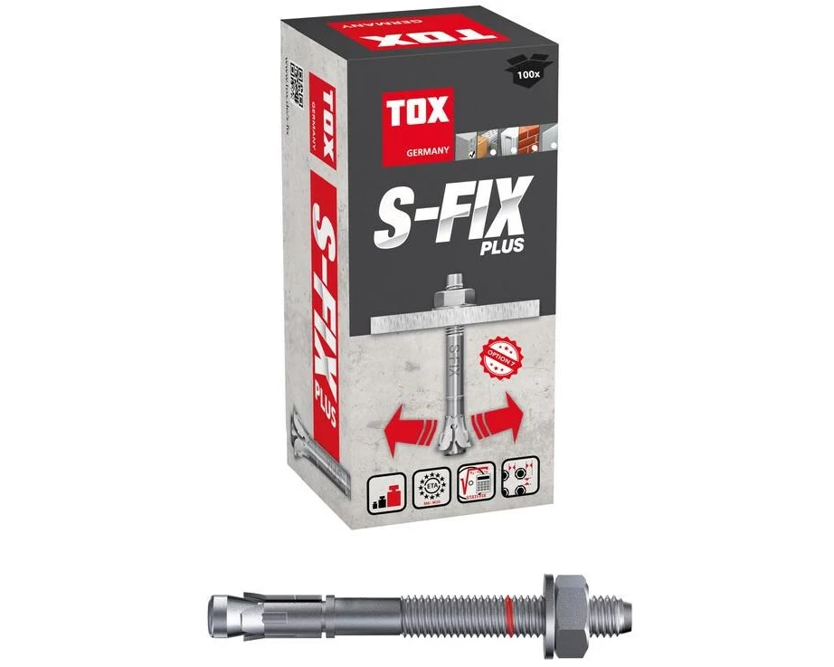 Tox-Dübel Bolzenanker S-Fix Plus M6 x 70/12 mm (100 Stk.)