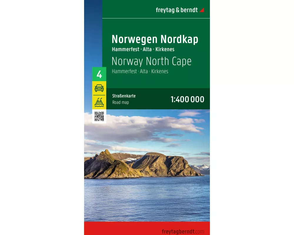 freytag & berndt Straßenkarte Norwegen Nordkap, Hammerfest - Alta - Kirkenes 1:400.000