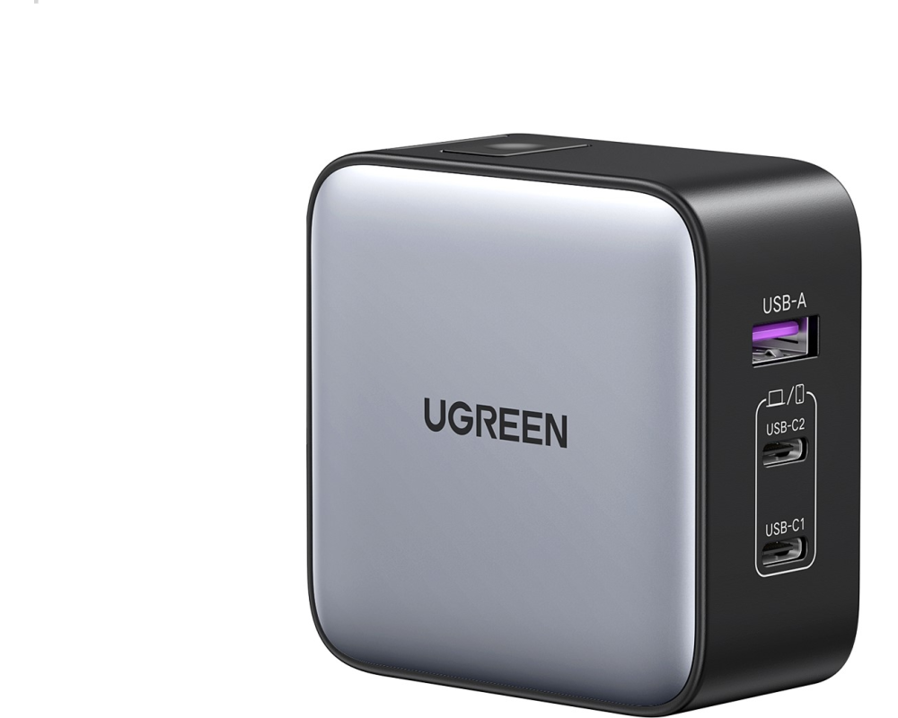 UGREEN Worldwide Travel Fastcharger 90409 65W,USB-A,2x USB-C,GaN Tech
