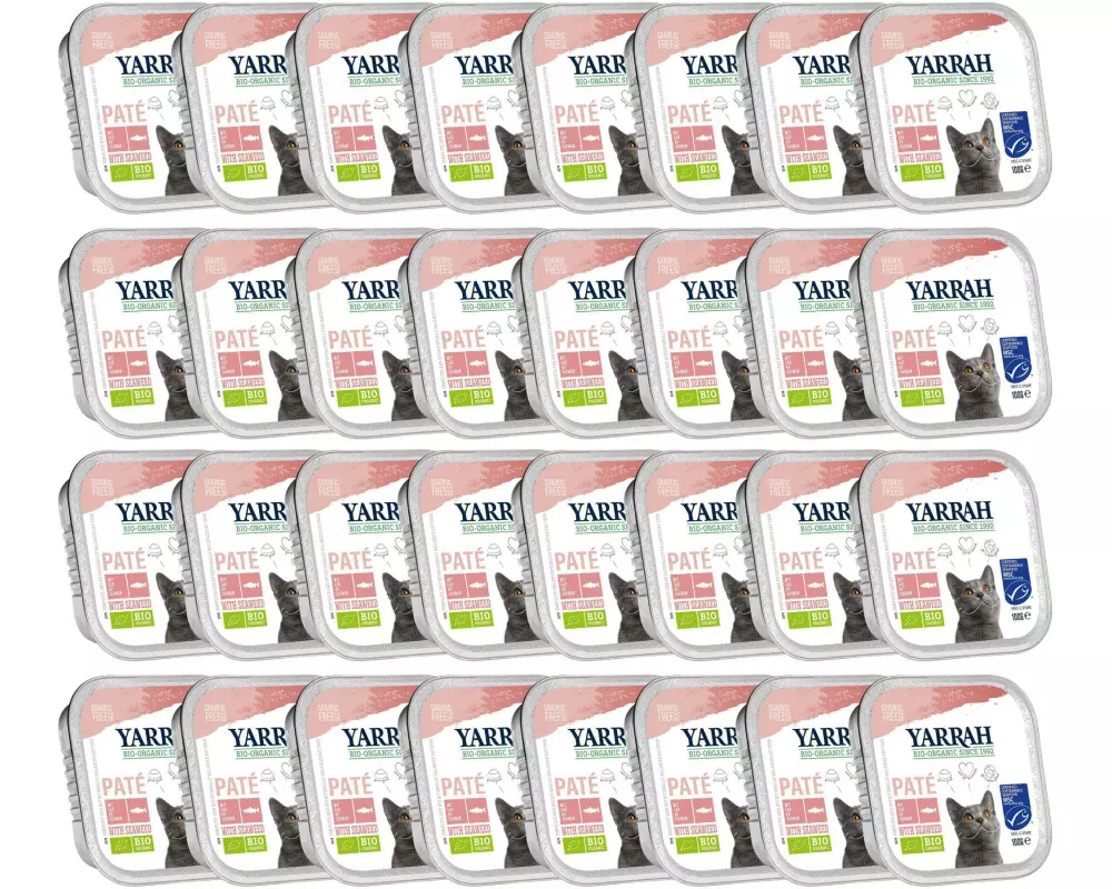 Yarrah Bio-Nassfutter Bio Paté Lachs 32x 100 g