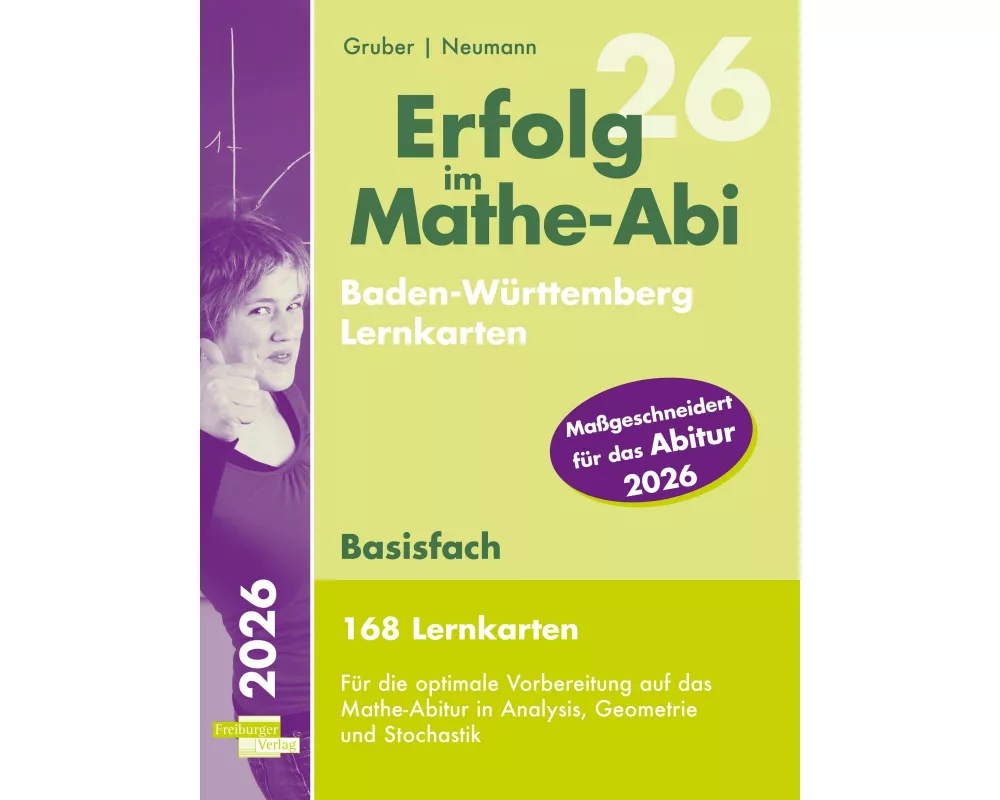 Erfolg im Mathe-Abi 2026, 168 Lernkarten Basisfach Allgemeinbildendes Gymnasium Baden-Württemberg