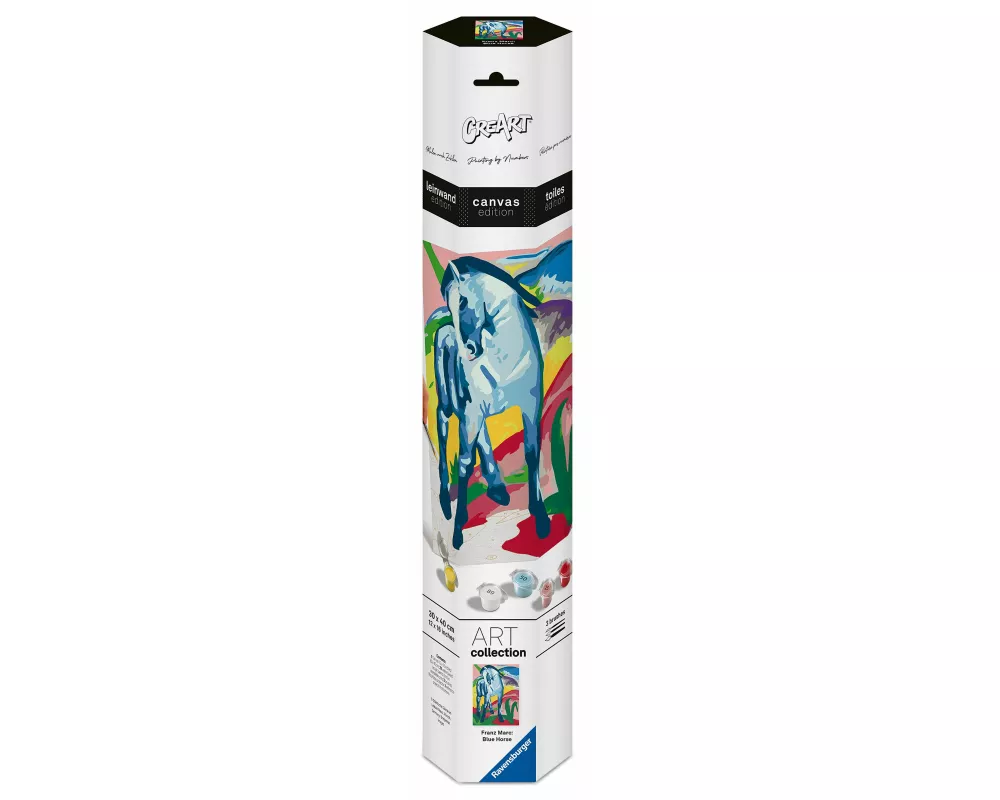 CreArt, Malen nach Zahlen Art Collection - Blaues Pferd (Franz Marc)
