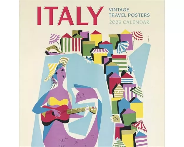 Italy: Vintage Travel Posters 2026 Wall Calendar