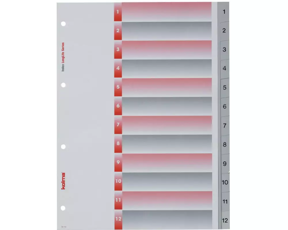 Kolma Register A4 LongLife 1-12