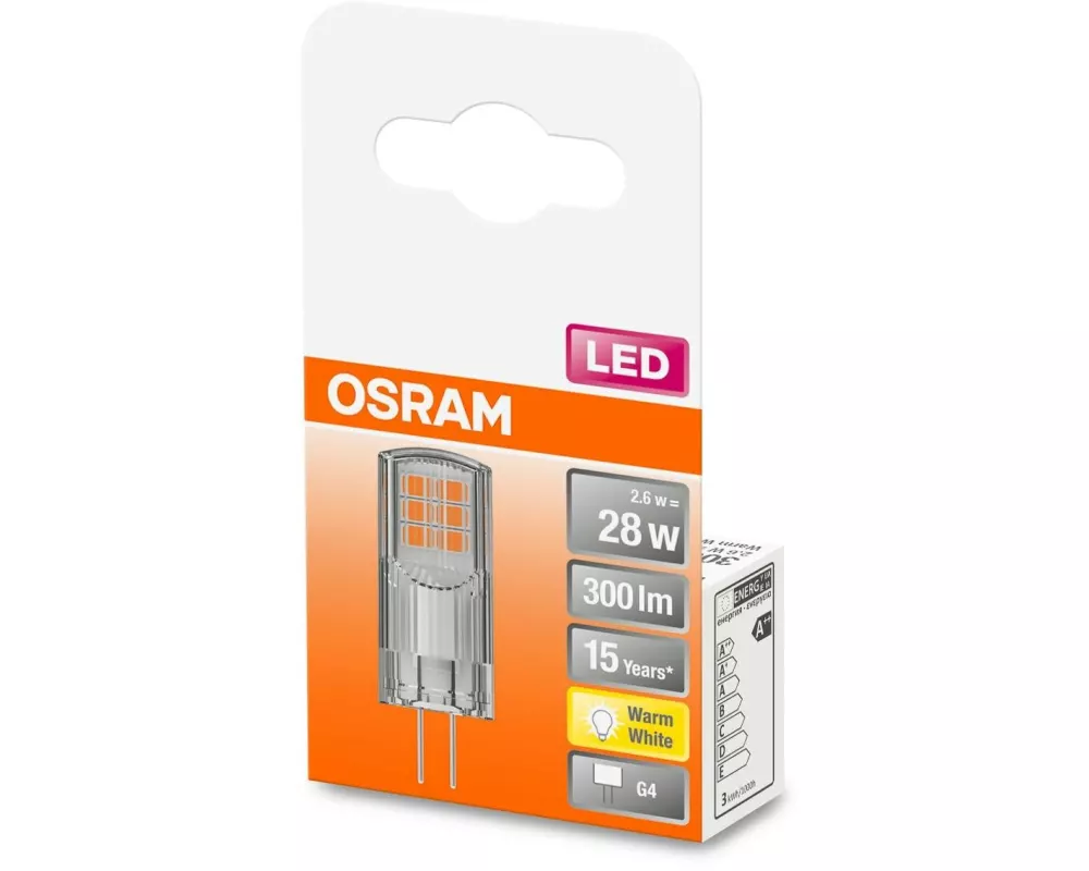 OSRAM Lampe Star Pin 30, 2.6 W, G4 Warmweiss (WW)