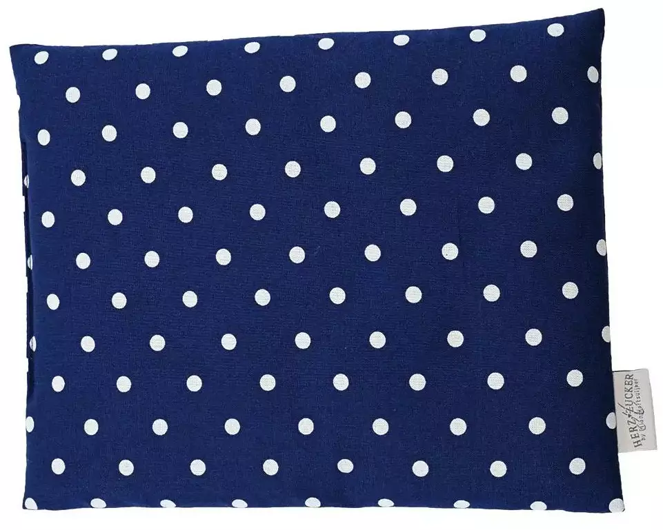 Herzzucker Rapskernkissen blau Punkte Kernenkissen