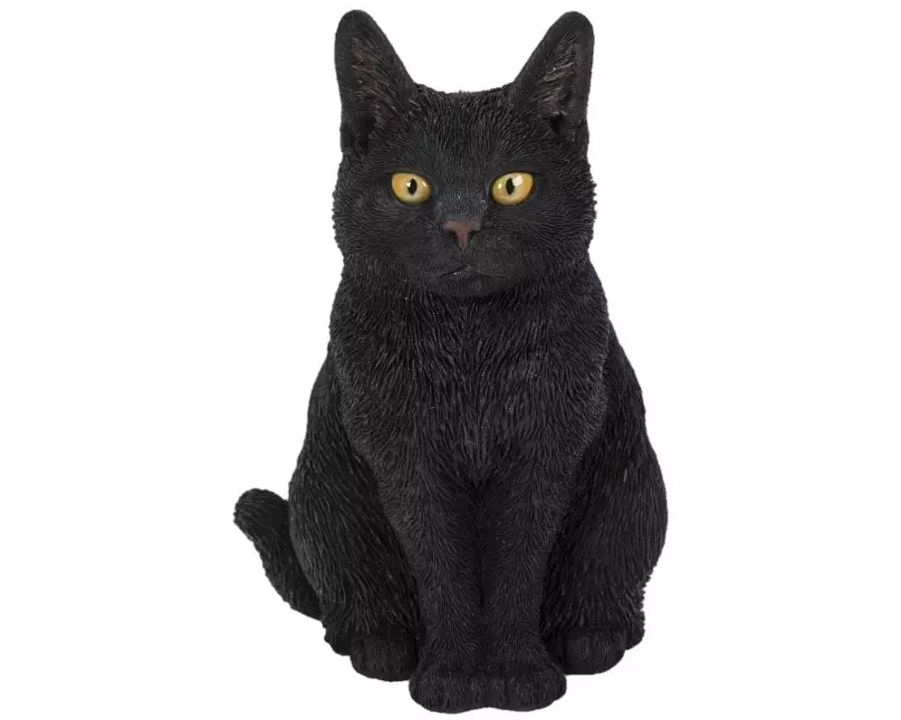 Vivid Arts Dekofigur Katze Sitzend, 19.5 cm, Schwarz