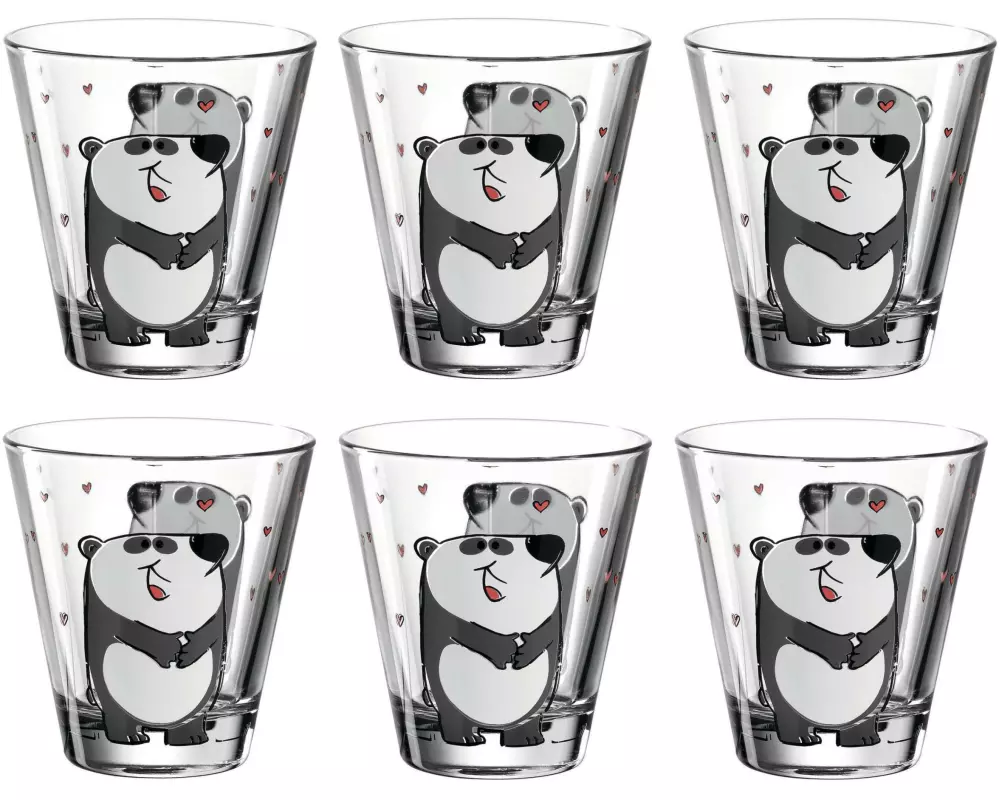 Leonardo Kindertrinkglas Bambini Panda, 6-teilig