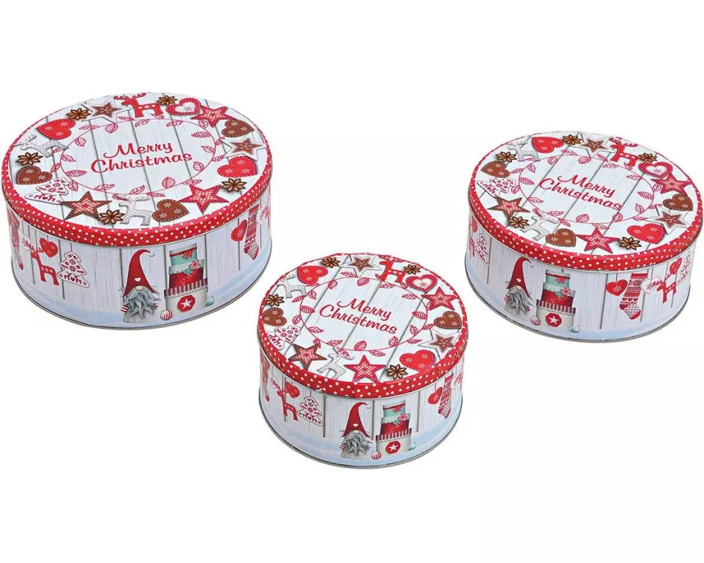 G. Wurm Guetzli-Dose Merry Christmas 3er Set