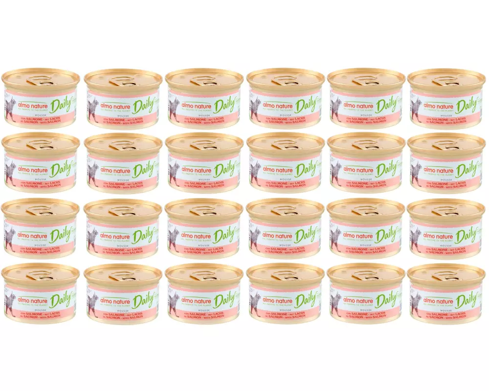 Almo Nature Nassfutter Daily Mousse mit Lachs 24 x 85g
