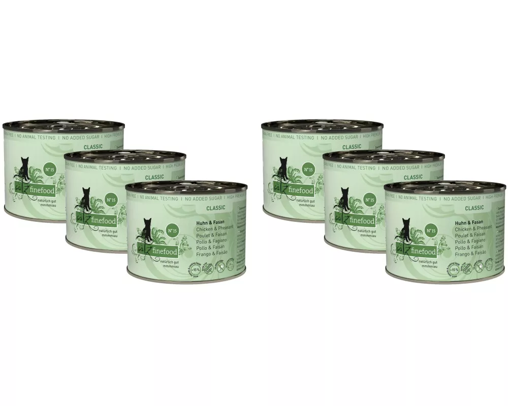 catz finefood Nassfutter No.15 Huhn & Fasan, 6 x 200 g
