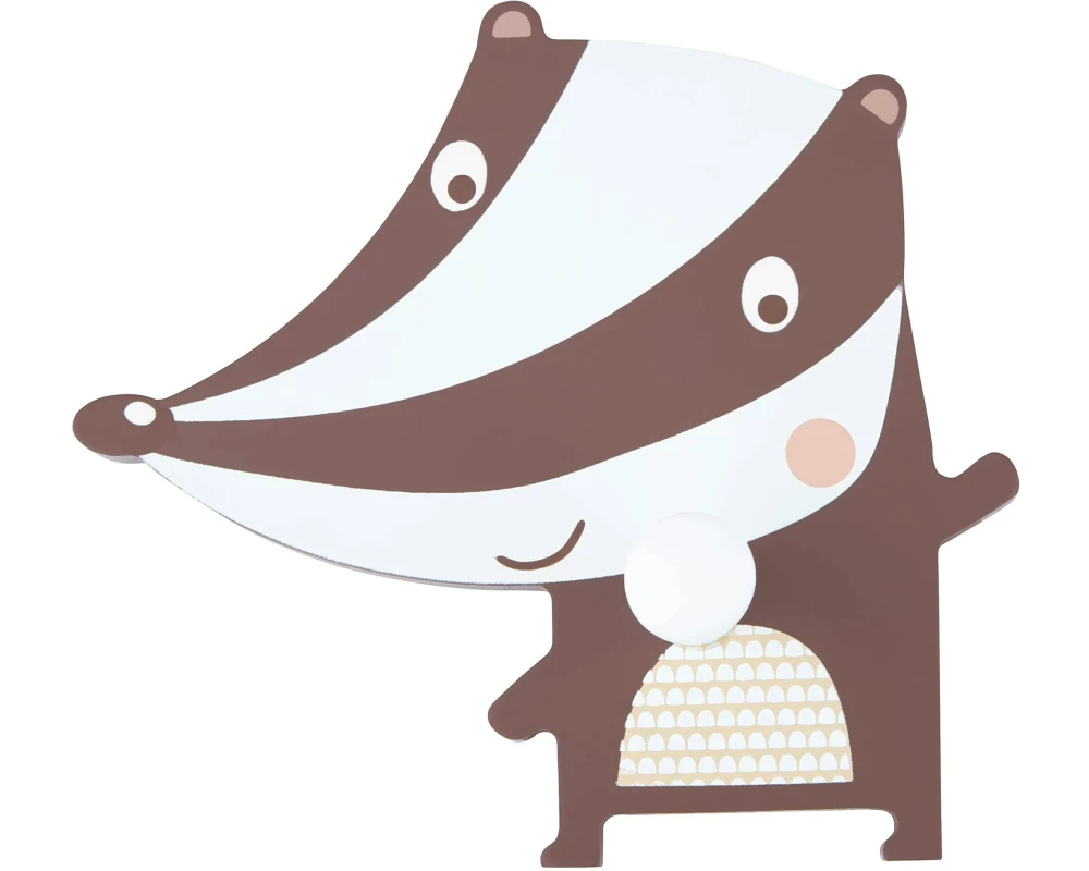 bieco Wandhaken Dachs Braun