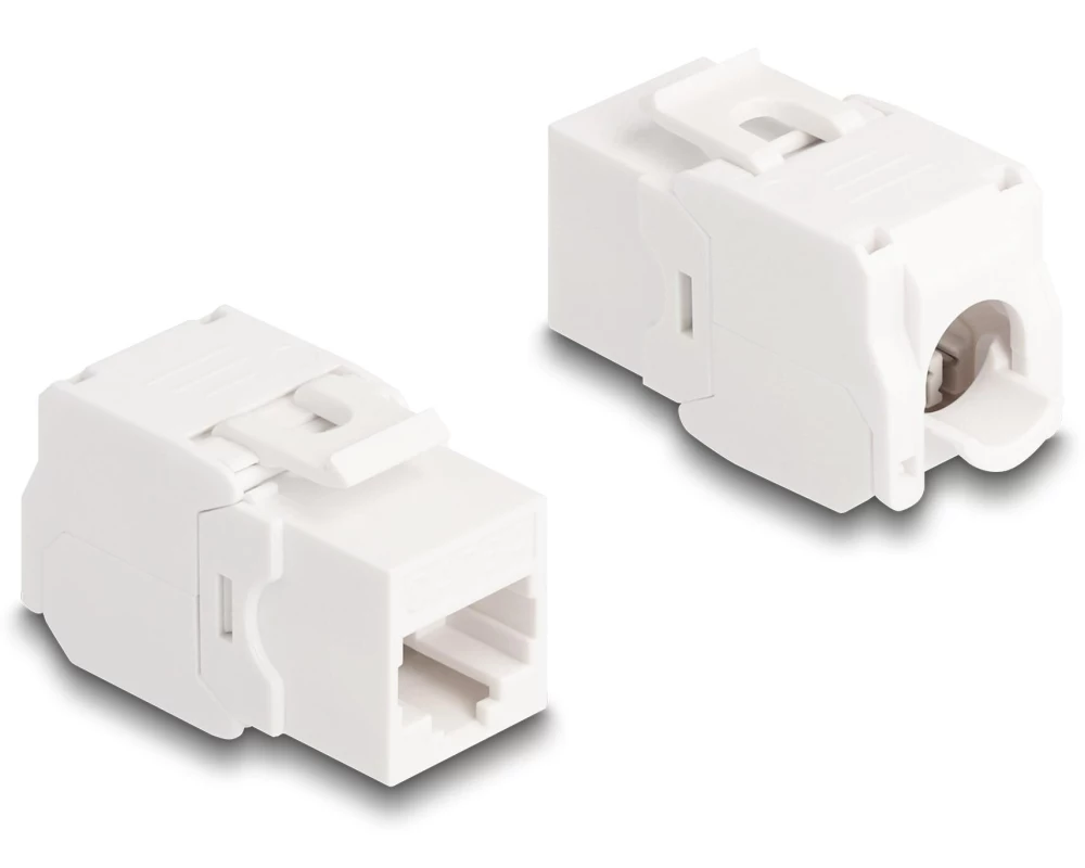 Delock Keystone-Modul LSA Leiste zu RJ45 Buchse Cat.6A UTP 4 Stück