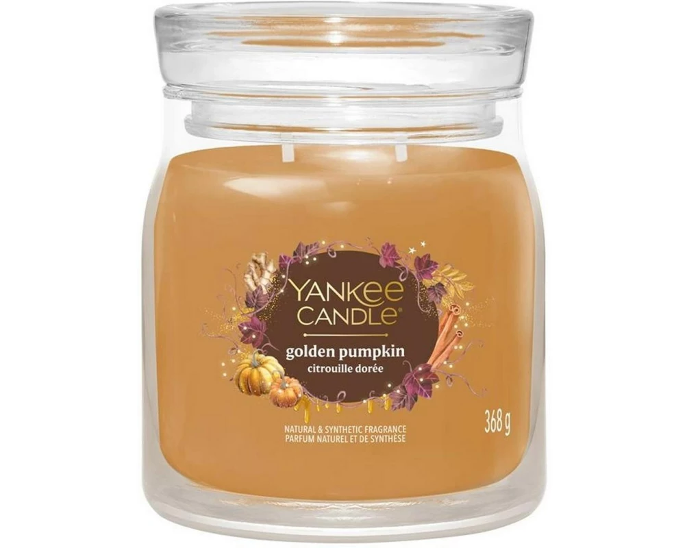 Yankee Candle Signature Duftkerze Golden Pumpkin Medium Jar