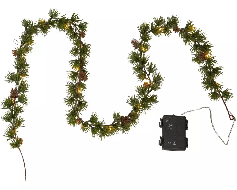 Star Trading Girlande LED Larix, 140 cm, Grün