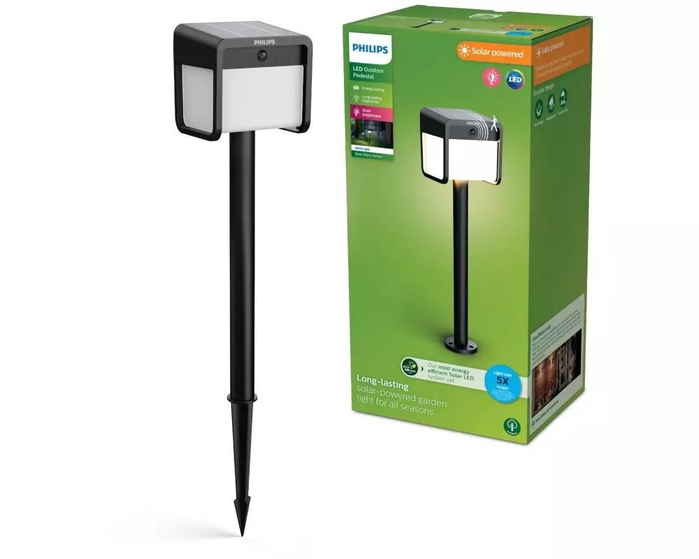 Philips Ezra Sockel Solar UE 3000K schwarz