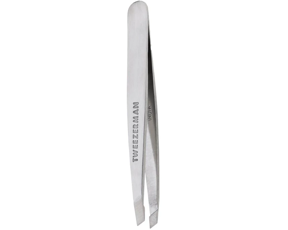 tweezerman Slant Tweezer Pinzette Edelstahl schräg Silber