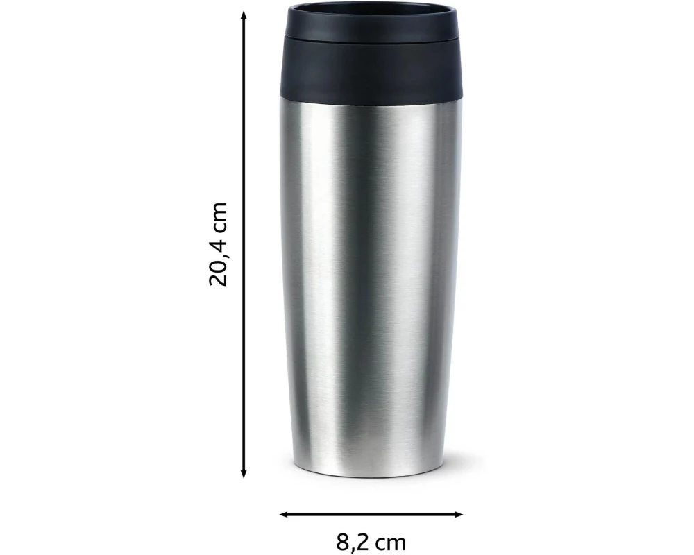 Emsa Thermobecher Travel Mug Classic 360 ml, Silber