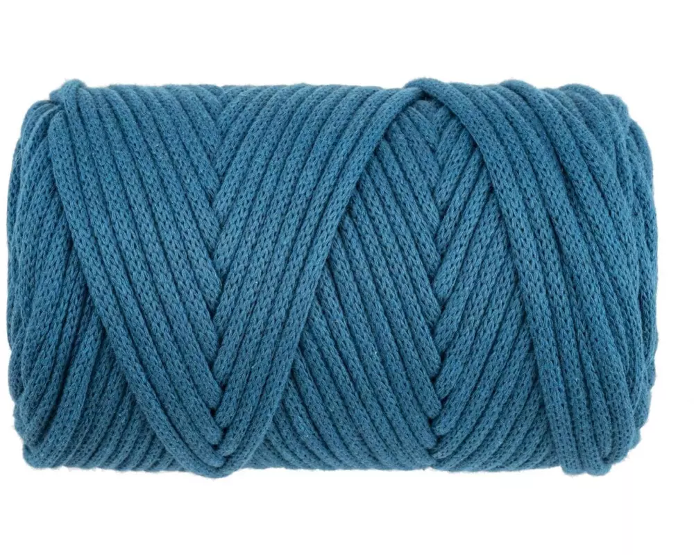 Glorex Wolle Makramee Cord gewebt 70 m x 3 mm, 250g, Türkis