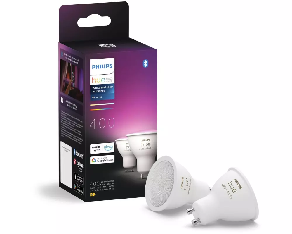 Philips Hue White & Color Ambiance GU10 Doppelpack 2 x 400 lm