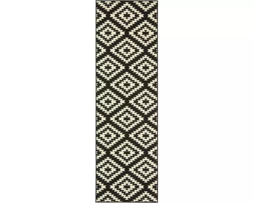 Hanse Home Teppich Nordic 80 cm x 300 cm, Schwarz/Crème