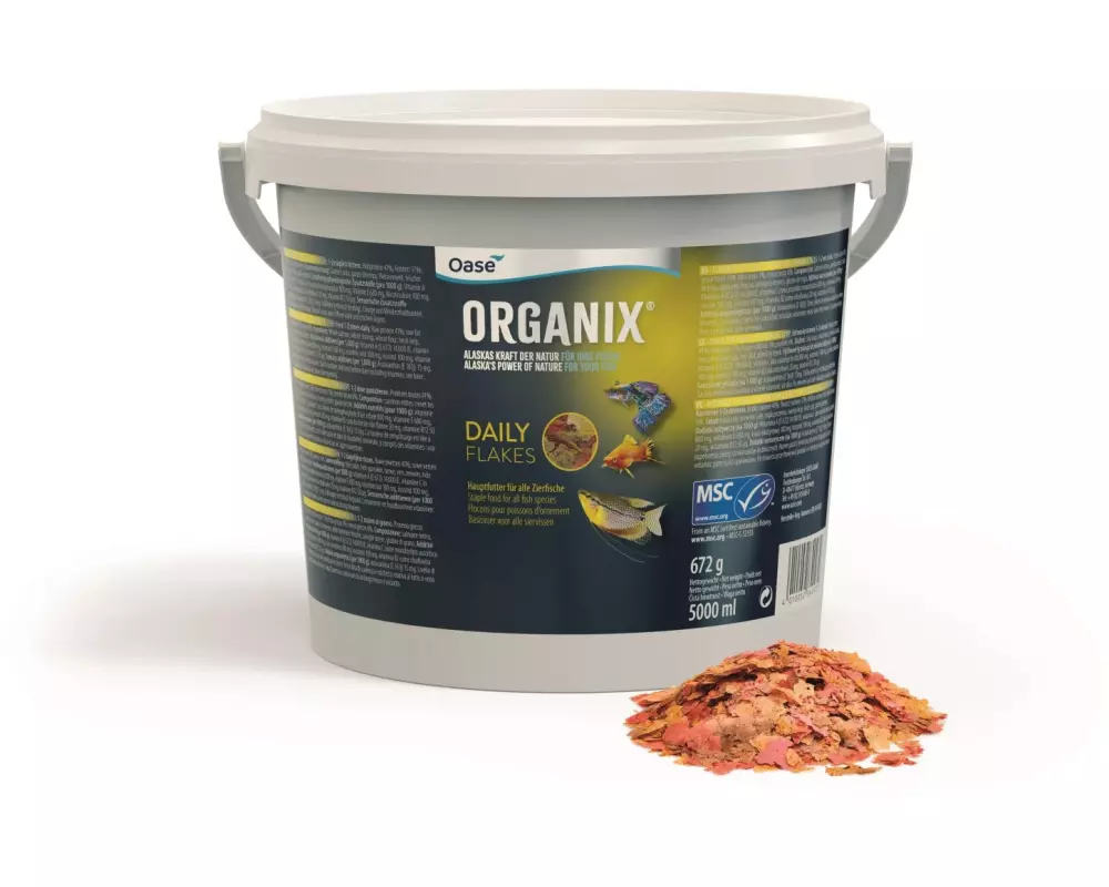 OASE Basisfutter Organix Daily Flakes, 672 g