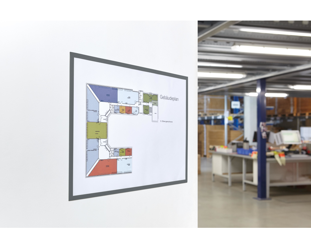 MAGNETOPLAN Magnetrahmen magnetofix A3 1130401 grau 5 Stk.