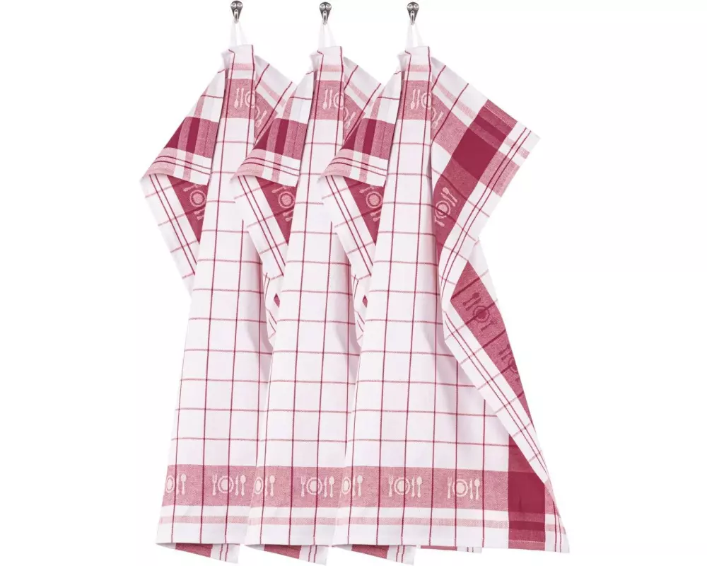 Tiseco Geschirrtuch Pharao 3er Set Rot