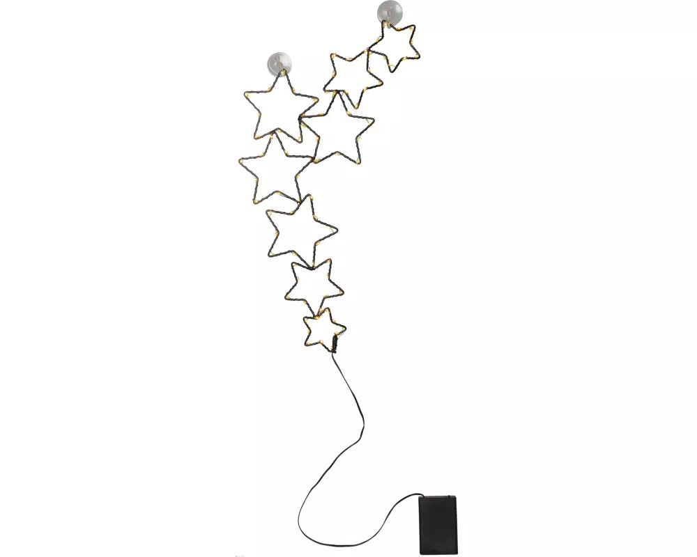 Star Trading Fensterhänger Stella, 80 LED, Schwarz