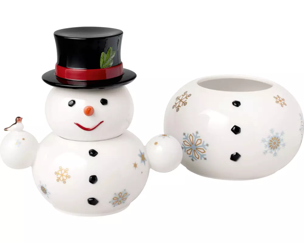 Villeroy & Boch Schneemann-Dose 31 cm Weiss