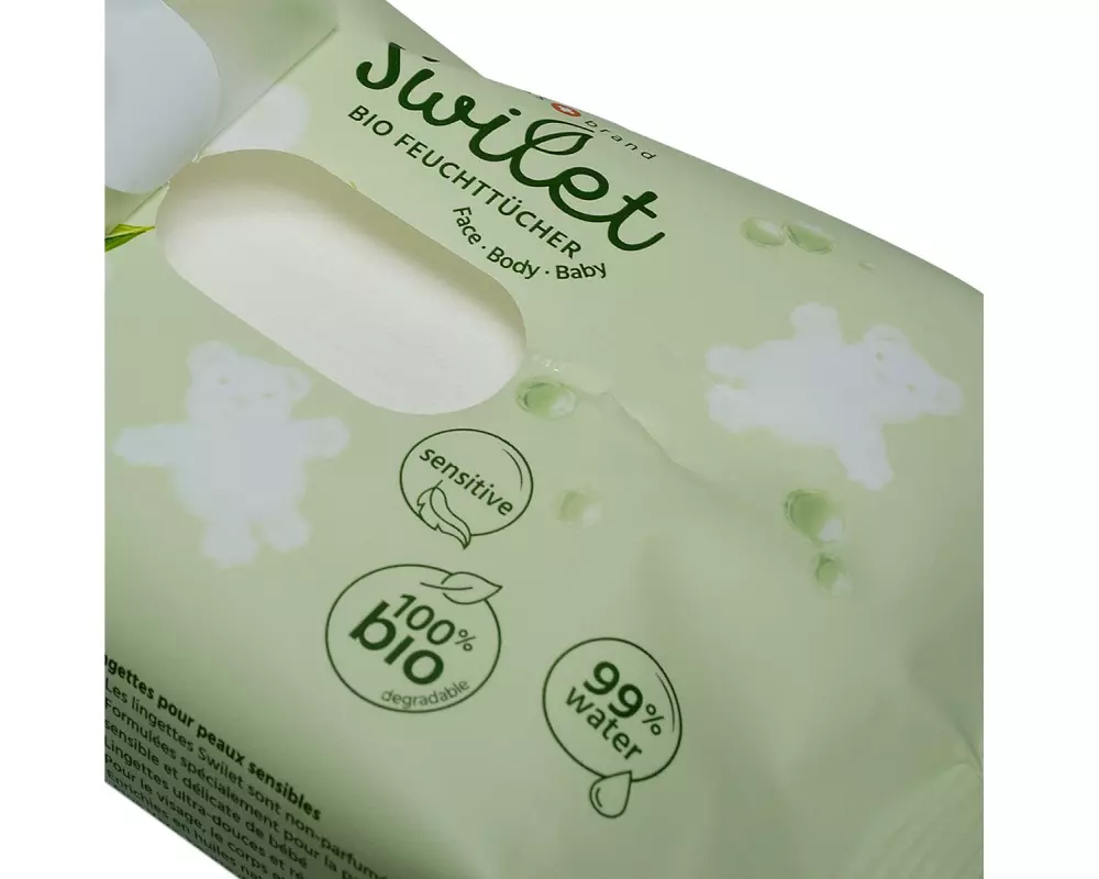 Swilet Feuchttücher Traveller Bio, 20 Stück