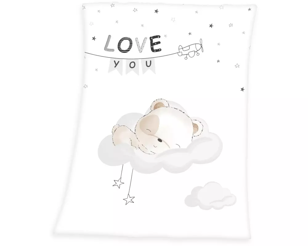 Herding Kuscheldecke Sleeping Little Bear 75 x 100 cm