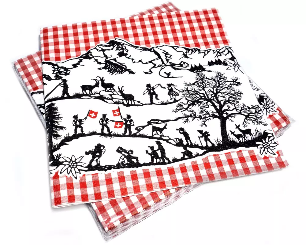 Trendform Papierservietten Swiss Vichy 33 cm x 33 cm, 20 Stück