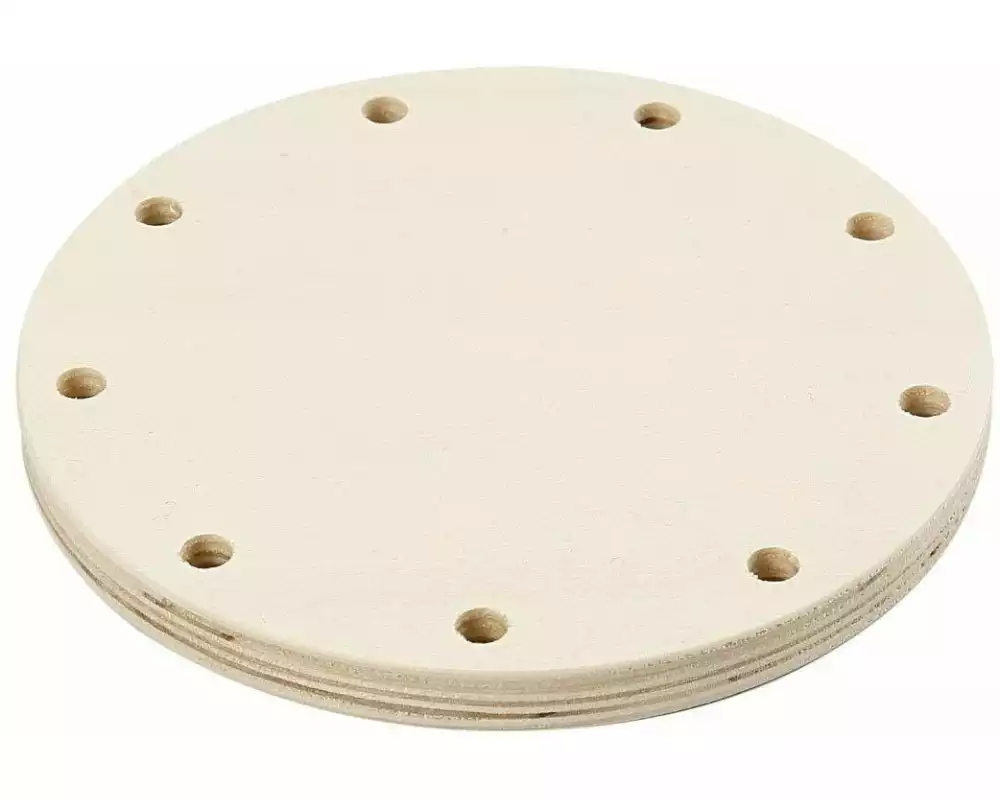 Creativ Company Holzartikel Korbflecht – Boden Ø 12 cm