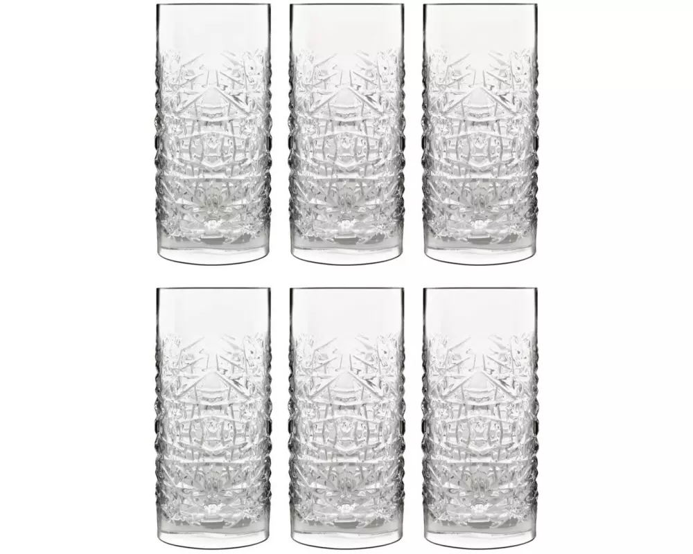 Luigi Bormioli Longdrinkglas Mixology Textures 48 cl, 6 Stück. Transparent