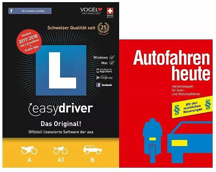 easydriver. Version 2018. Kategorie A und B. CD-ROM mit Theoriebuch Deutsch