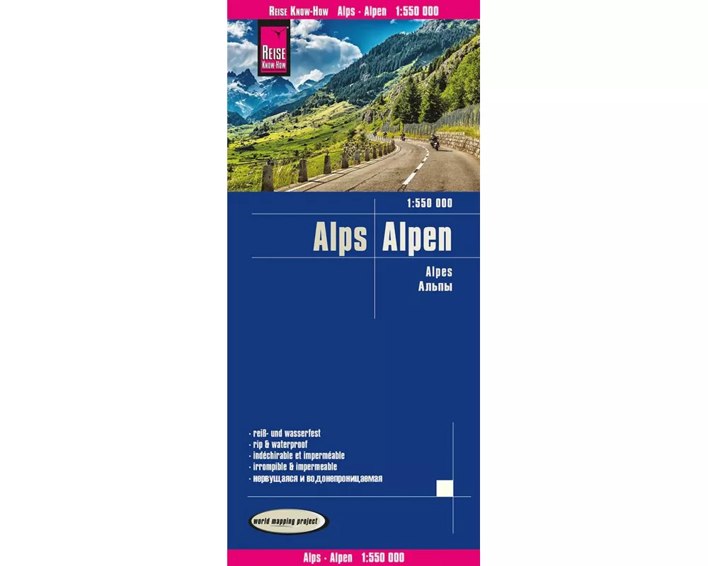 Reise Know-How Landkarte Alpen / Alps (1:550.000)