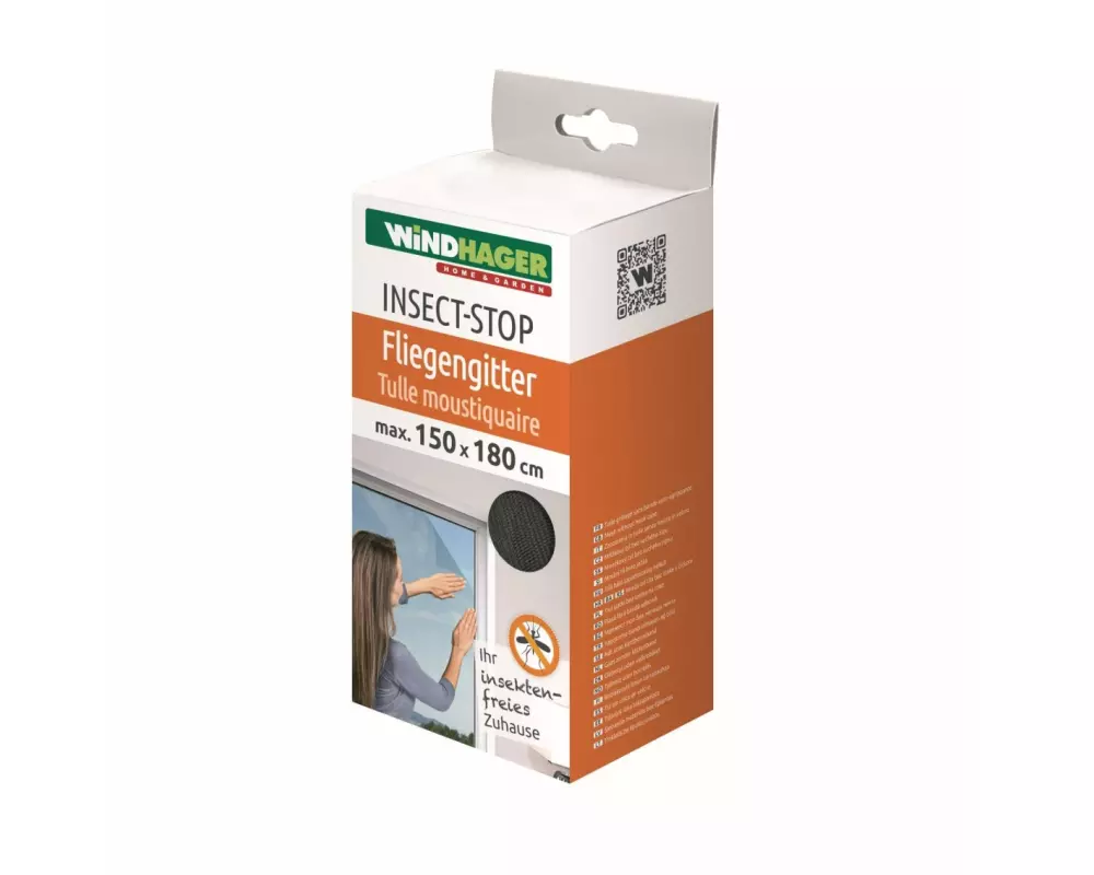 Windhager Fliegengitter IS Plus 150 x 180 cm Anthrazit