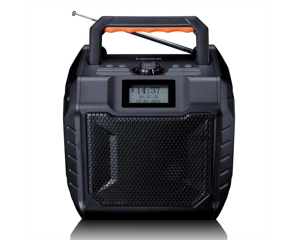 Lenco Baustellenradio, DAB+/FM, BT, IPX5, 35 Watt, 20Std Akku