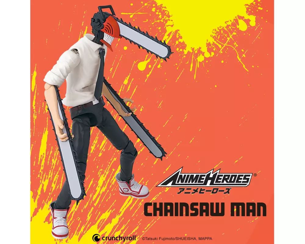BANDAI ANI Figur Anime Heroes – Chainsaw man beweglich, 17 cm