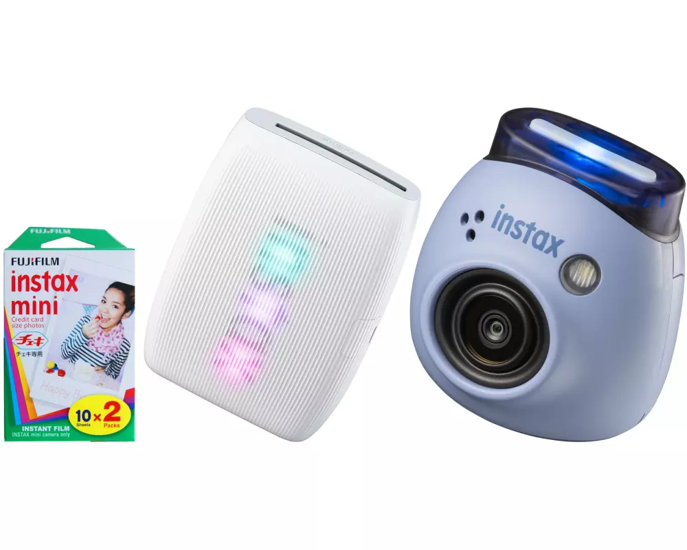 Fujifilm Fotokamera Instax Pal inkl. mini Link 3 und Film Blau