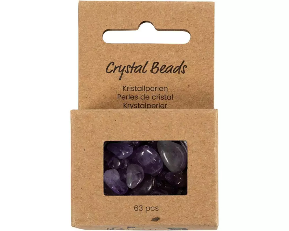 Creativ Company Perlen-Set Kristallperlen Flieder, 7-12 mm