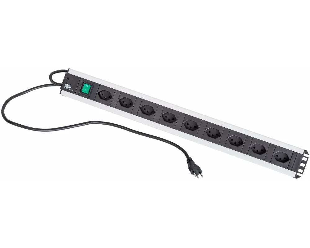 Bachmann Handwerkerleiste 9xCH T13 plastic, switch, lengthwise 2m power cord T12