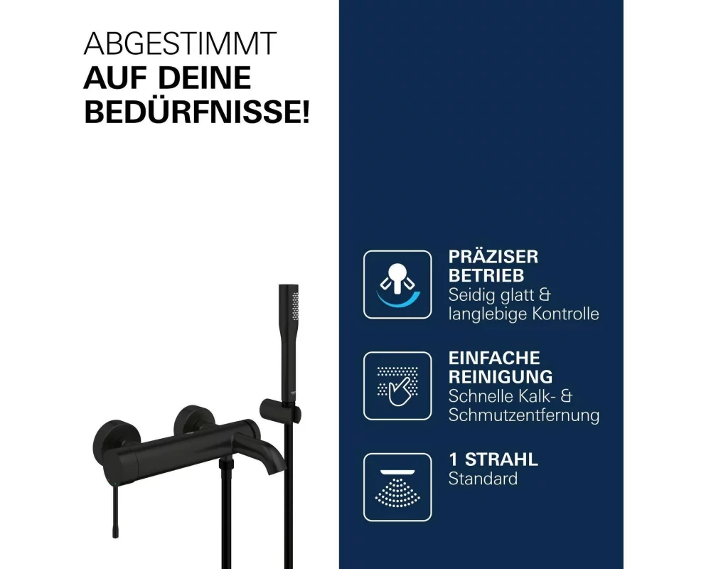 GROHE Essence New 336282431 Schwarz matt Wandmontage